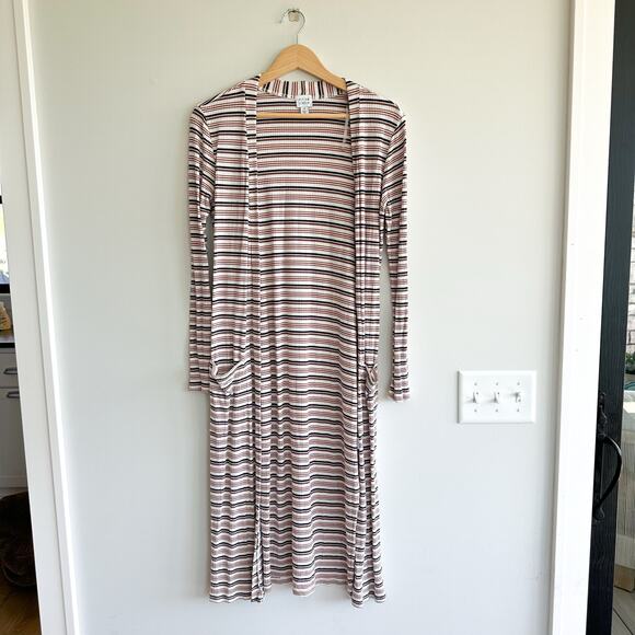 Evereve Peyton Jensen Jenny Striped Duster Cardigan S - Picture 1 of 8